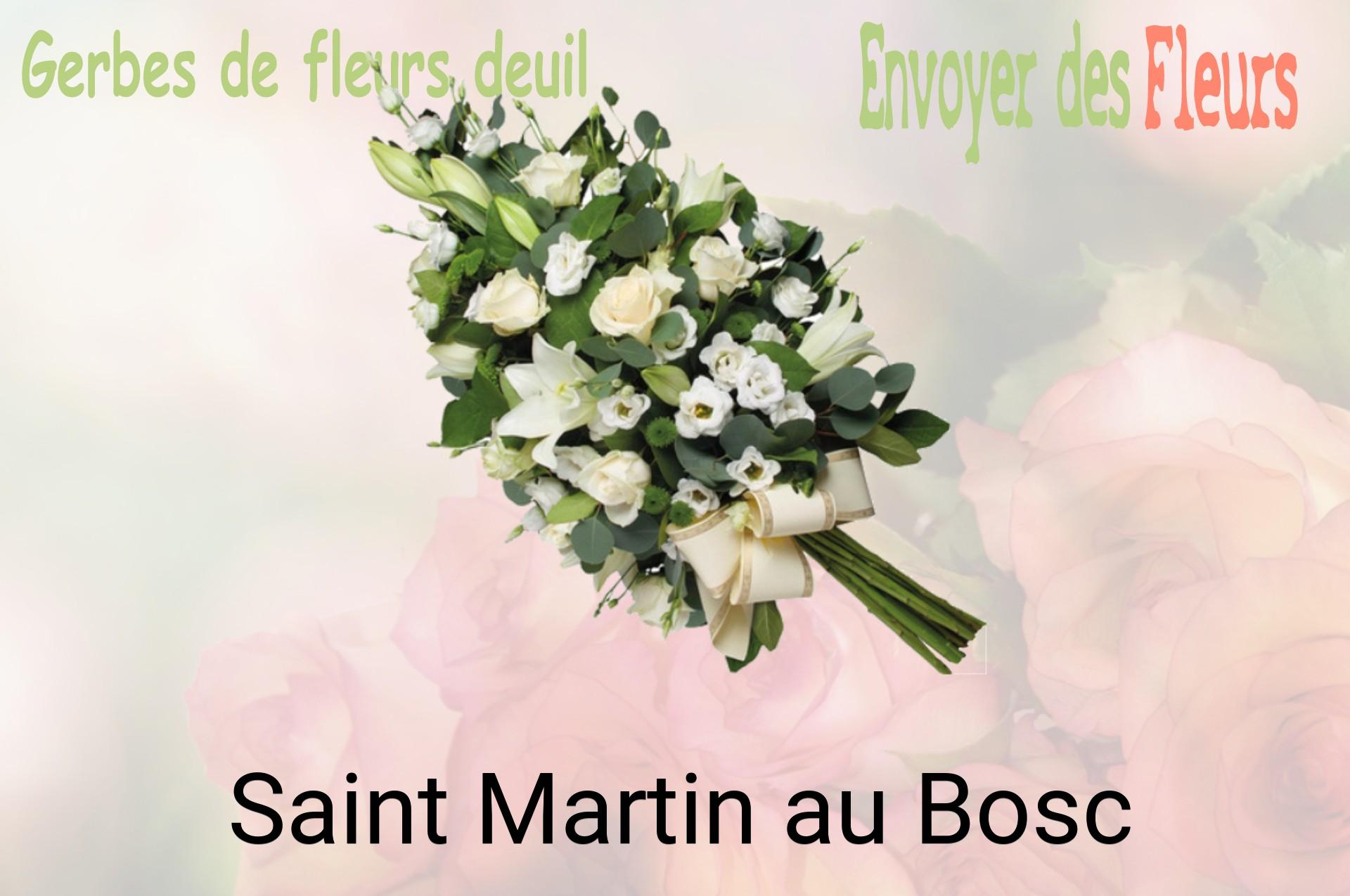 Gerbe de fleurs de deuil livrée à Saint-Martin-au-Bosc
